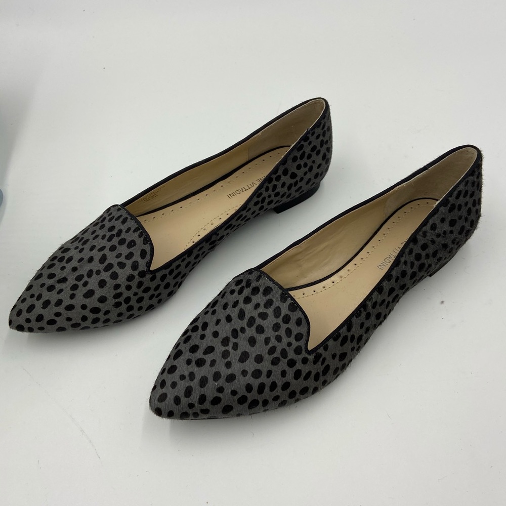 Adrienne Vittadini calf fur flats